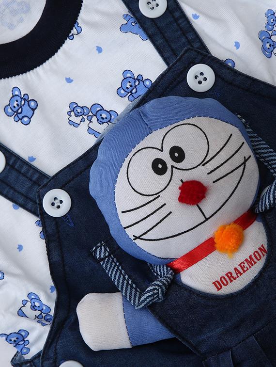 blue cotton dungaree set - 16407325 - Zoom Image - 3