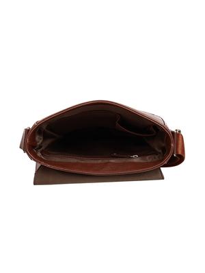 brown leather regular messengerbag - 16407492 - Standard Image - 3