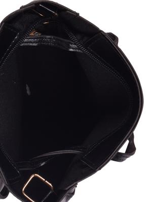 black leatherette (pu) regular sling bag - 16407800 - Standard Image - 3
