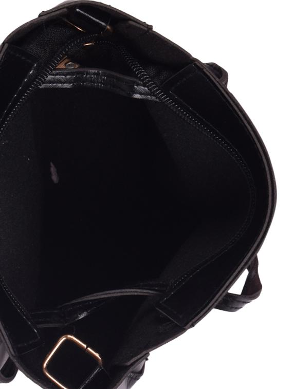 black leatherette (pu) regular sling bag - 16407800 - Zoom Image - 3