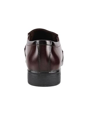 Walkway maroon leather slip ons - 16408583 - Standard Image - 3