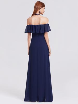 off shoulder ruffle maxi dress - 16408626 - Standard Image - 3