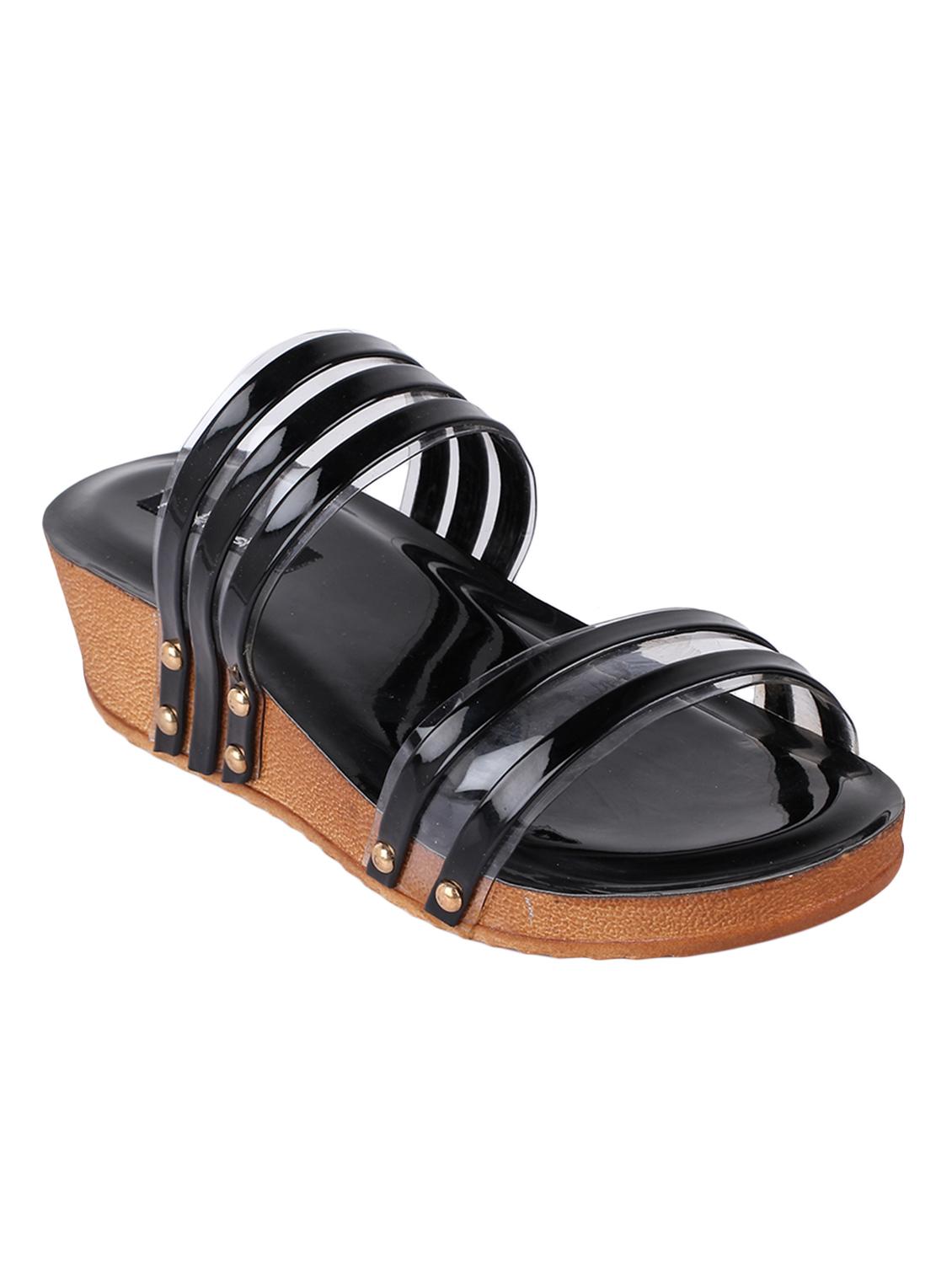 black slip on wedges