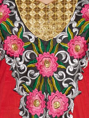 embroidered unstitched suit - 16409411 - Standard Image - 3