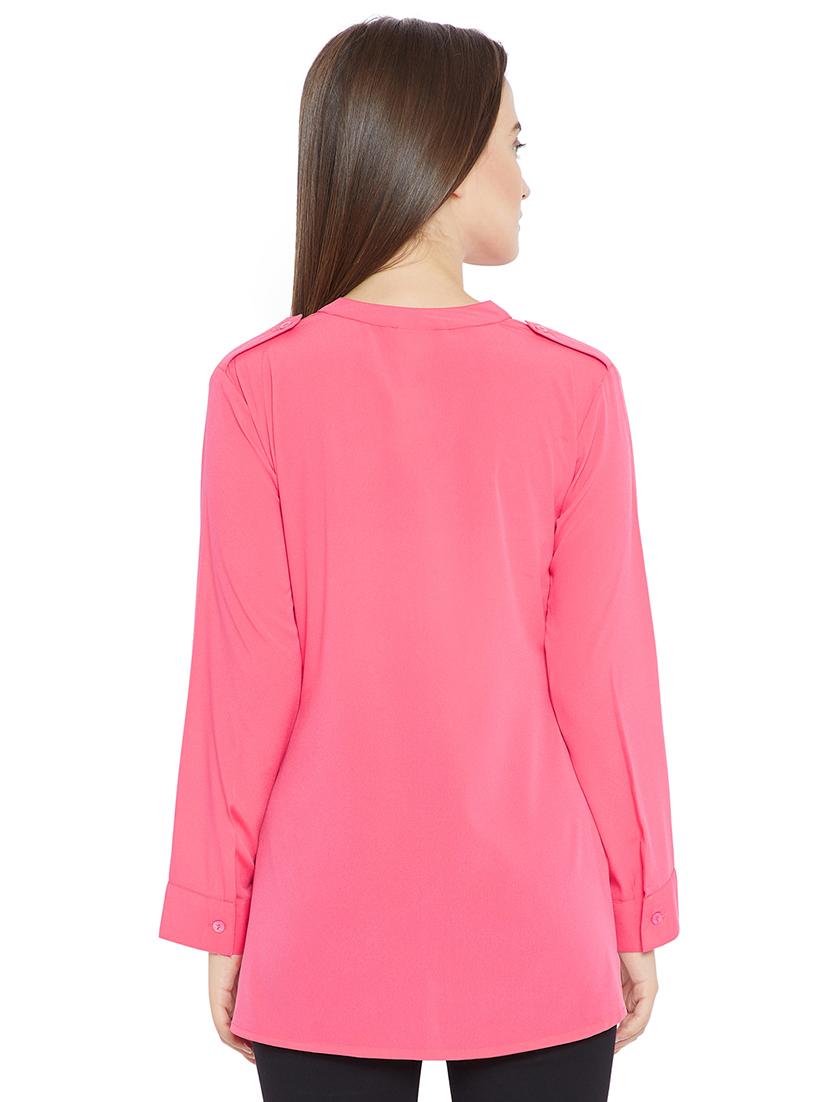 mandarin neck long sleeved tunic - 16409481 - Zoom Image - 3