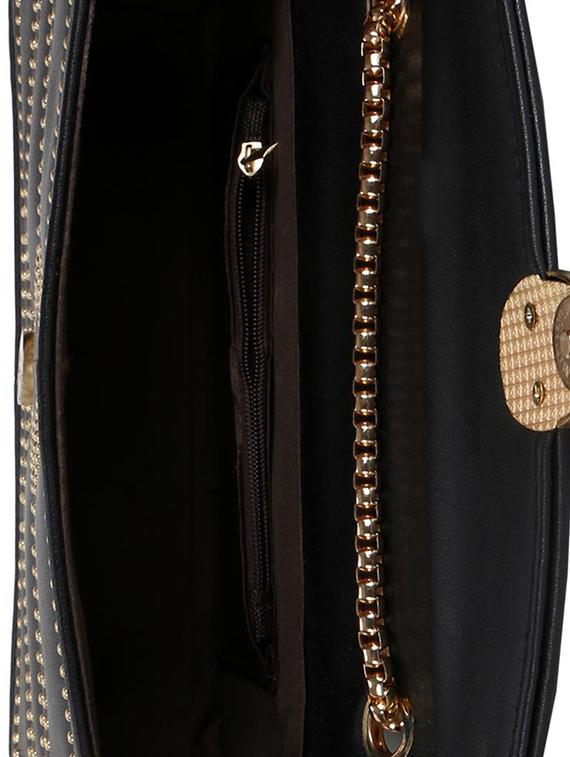 black leatherette (pu) regular sling bag - 16410423 - Zoom Image - 3