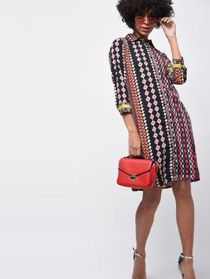 geometric printed shirt dress - 16416677 - Standard Image - 3