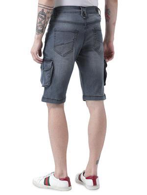 grey denim shorts - 16417314 - Standard Image - 3