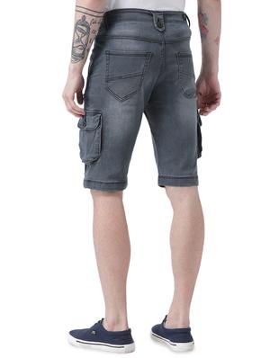 grey denim shorts - 16417315 - Standard Image - 3