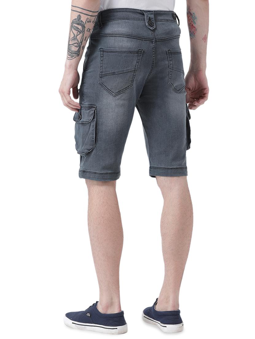 grey denim shorts - 16417315 - Zoom Image - 3