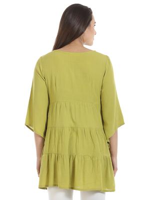floral lace detail tiered tunic - 16417491 - Standard Image - 3