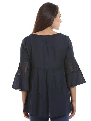 floral embroidered gathered top - 16417506 - Standard Image - 3