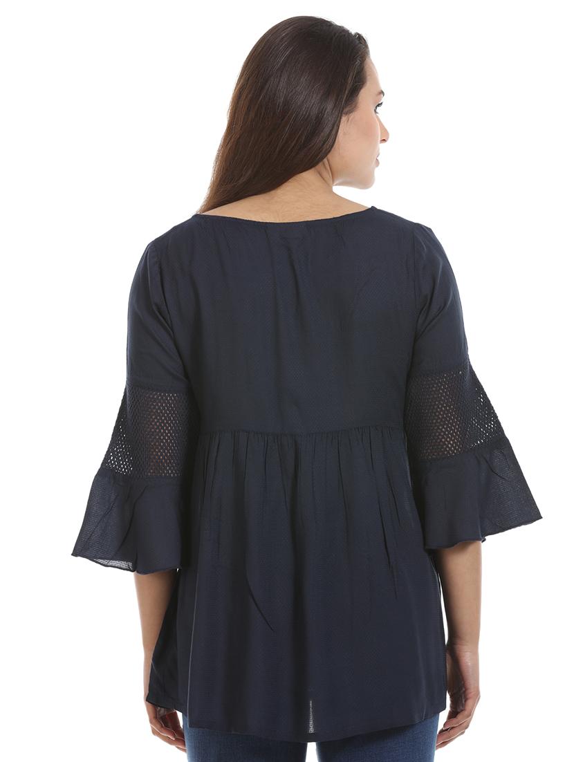floral embroidered gathered top - 16417506 - Zoom Image - 3