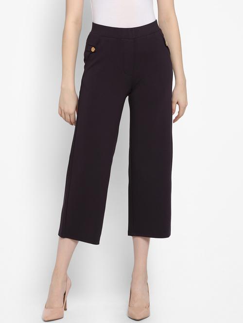 high rise solid culottes - 16417821 - Standard Image - 1