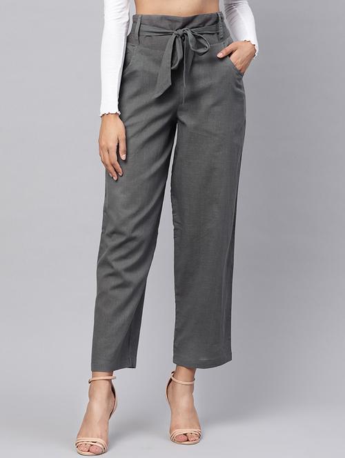 tie up waist pleated trouser - 16417900 - Standard Image - 1