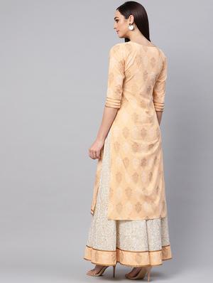 printed kurta skirt set - 16417932 - Standard Image - 3