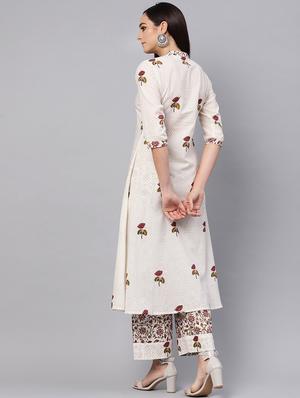 printed kurta palazzo set - 16417942 - Standard Image - 3