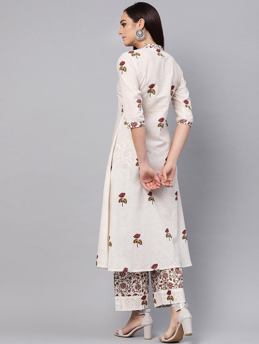 printed kurta palazzo set - 16417942 - Zoom Image - 3