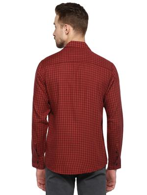 red checkered casual shirt - 16418839 - Standard Image - 3