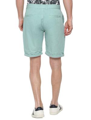green solid short - 16419213 - Standard Image - 3