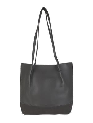 grey leatherette (pu) regular handbag combo - 16419255 - Standard Image - 3