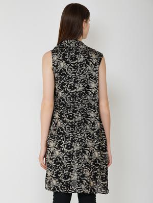 waterfall neck floral high low shrug - 16419423 - Standard Image - 3