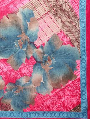 abstract printed saree with blouse - 16420115 - Standard Image - 3