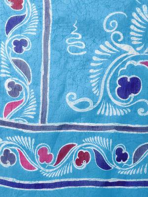 paisley printed saree with blouse - 16420124 - Standard Image - 3