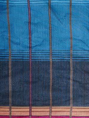 stripes printed saree with blouse - 16420126 - Standard Image - 3