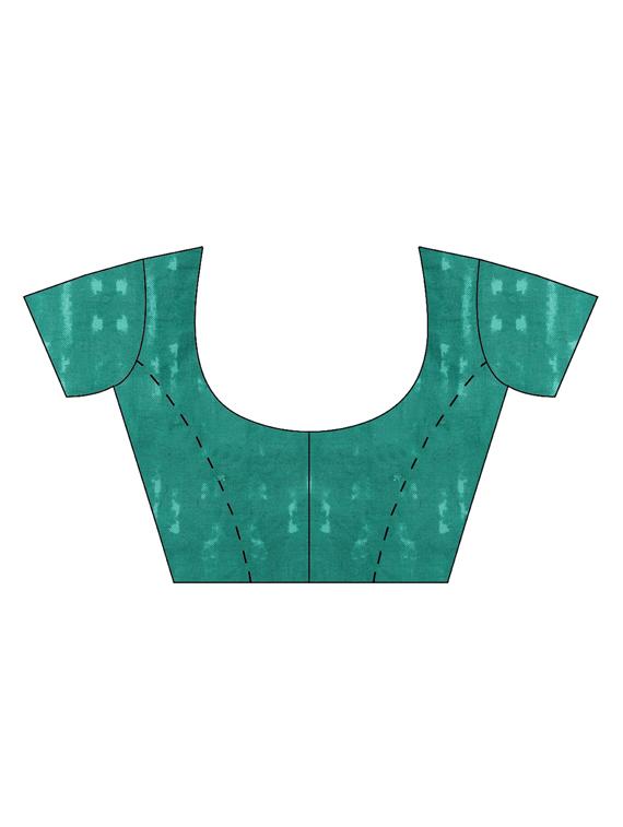 geometric printed saree with blouse - 16420127 - Zoom Image - 3