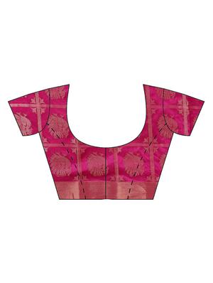 self-design woven saree with blouse - 16420247 - Standard Image - 3