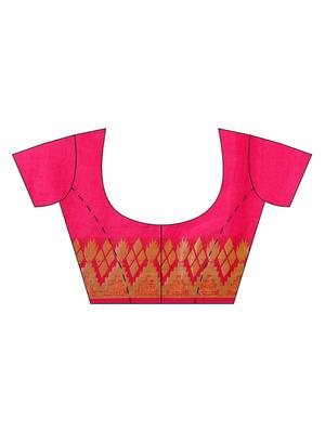 self-design woven saree with blouse - 16420248 - Standard Image - 3