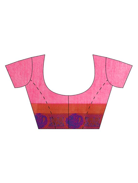 self-design woven saree with blouse - 16420251 - Zoom Image - 3