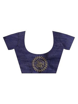 solid embroidered saree with blouse - 16420272 - Standard Image - 3