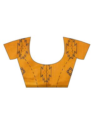 ikat printed saree with blouse - 16420276 - Standard Image - 3