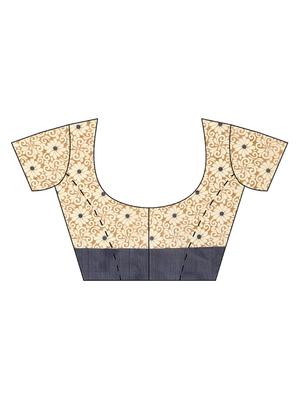 bordered printed saree with blouse - 16420285 - Standard Image - 3