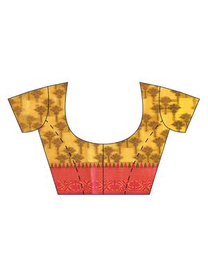 floral bordered saree with blouse - 16420288 - Standard Image - 3