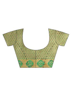 floral woven saree with blouse - 16420291 - Standard Image - 3