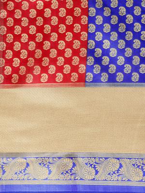paisley half & half saree with blouse - 16420312 - Standard Image - 3