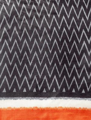 chevron printed saree with blouse - 16420317 - Standard Image - 3
