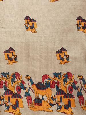 conversational printed saree with blouse - 16420319 - Standard Image - 3