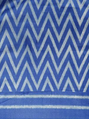 chevron printed saree with blouse - 16420322 - Standard Image - 3