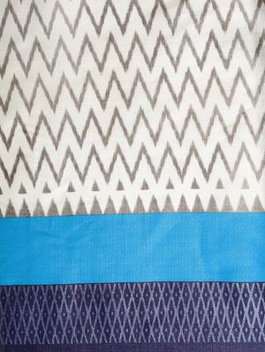 chevron printed saree with blouse - 16420326 - Standard Image - 3