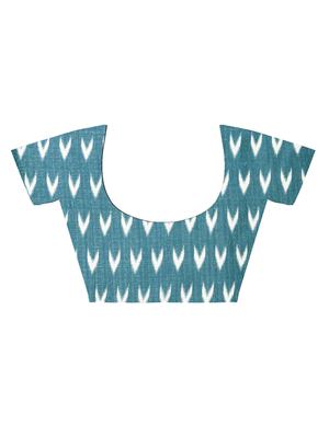 chevron printed saree with blouse - 16420327 - Standard Image - 3
