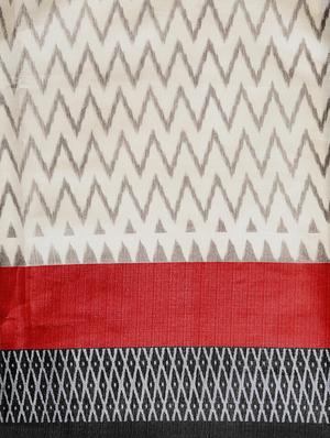 chevron printed saree with blouse - 16420328 - Standard Image - 3