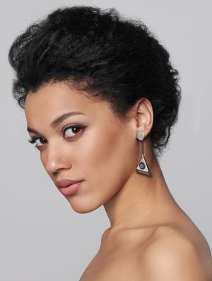 black drop earring - 16420565 - Standard Image - 3