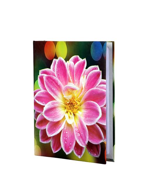 sehaz artworks pink flower photo album scrapbook, diy handmade album scrapbook for anniversary, wedding, travelling - 16421708 - Standard Image - 1