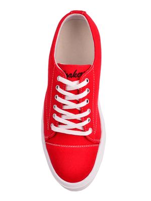 woakers red canvas sneakers - 16421799 - Standard Image - 3
