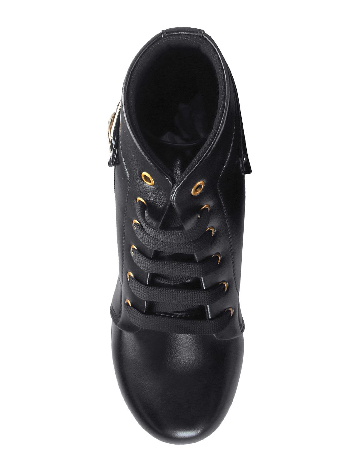 black ankle lace up boots - 16421937 - Zoom Image - 3