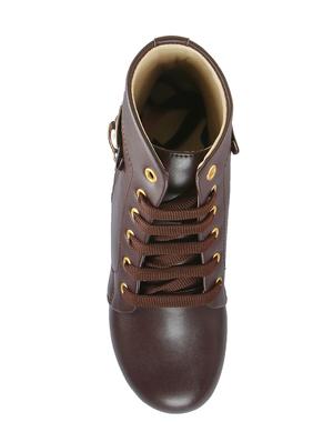brown ankle lace up boots - 16421938 - Standard Image - 3